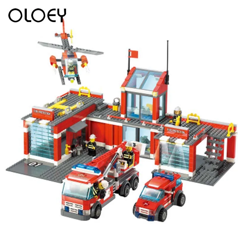 775Pcs Building Blocks Fire Station Model Blocks Compatible City Bricks Block ABS Plastic Educational Toys For Children Legoings
775Pcs Building Blocks Fire Station Model Blocks Compatible City Bricks Block ABS Plastic Educational Toys For Children Legoings