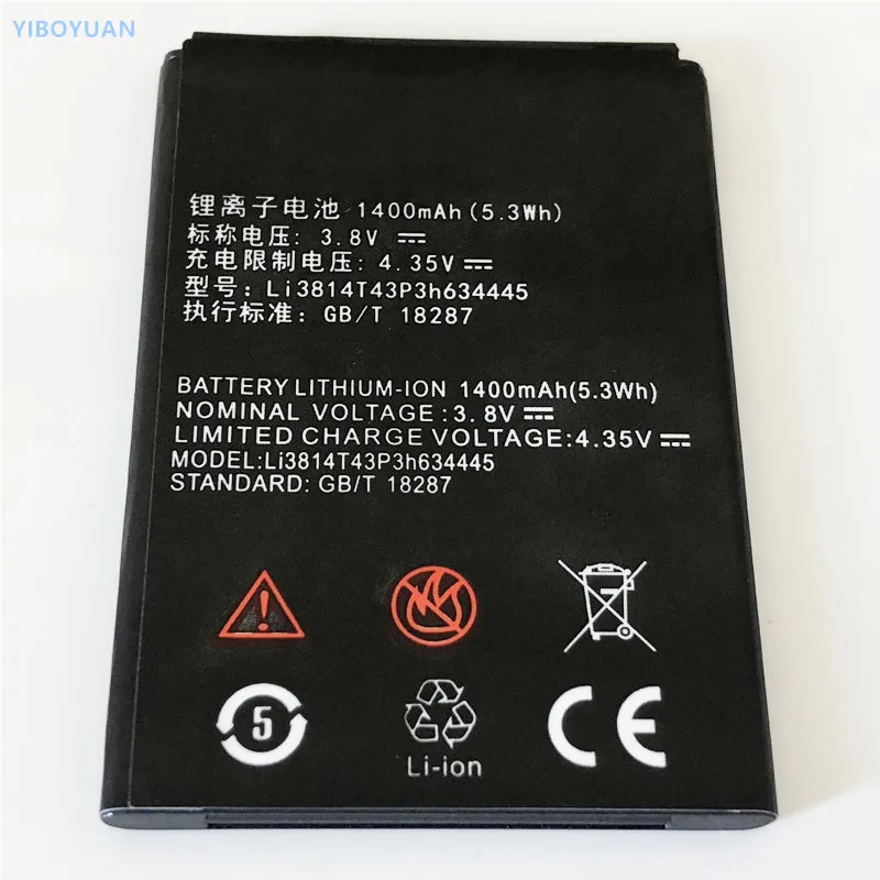 3.7V 1400mAh Li3814T43P3h634445 For ZTE V815,B815,T815,V815W,Kis II 2 Max,Blade Buzz,Boost Luna,Telstra Tempo Battery
3.7V 1400mAh Li3814T43P3h634445 For ZTE V815,B815,T815,V815W,Kis II 2 Max,Blade Buzz,Boost Luna,Telstra Tempo Battery