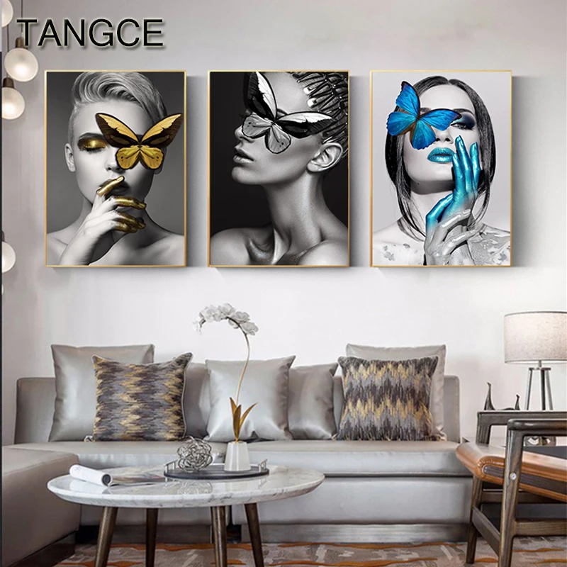 Abstract Golden Paint Butterfly Girl Painting Modern Poster Print Figure Wall Art for Living Room Fashion Interior Design Decor
Abstract Golden Paint Butterfly Girl Painting Modern Poster Print Figure Wall Art for Living Room Fashion Interior Design Decor