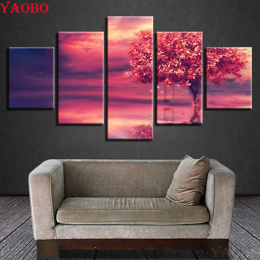 5D DIY Diamond Painting 5 Pieces Red Tree Swing Full Square/Round Drill Diamond Embroidery Sale Mosaic Pictures Of Rhinestones
5D DIY Diamond Painting 5 Pieces Red Tree Swing Full Square/Round Drill Diamond Embroidery Sale Mosaic Pictures Of Rhinestones