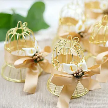 Iron Golden Bird Cage Bell Wedding Candy Box Baby Birth Christmas Celebration Party Guests Return Gift Box 100pcs
Iron Golden Bird Cage Bell Wedding Candy Box Baby Birth Christmas Celebration Party Guests Return Gift Box 100pcs