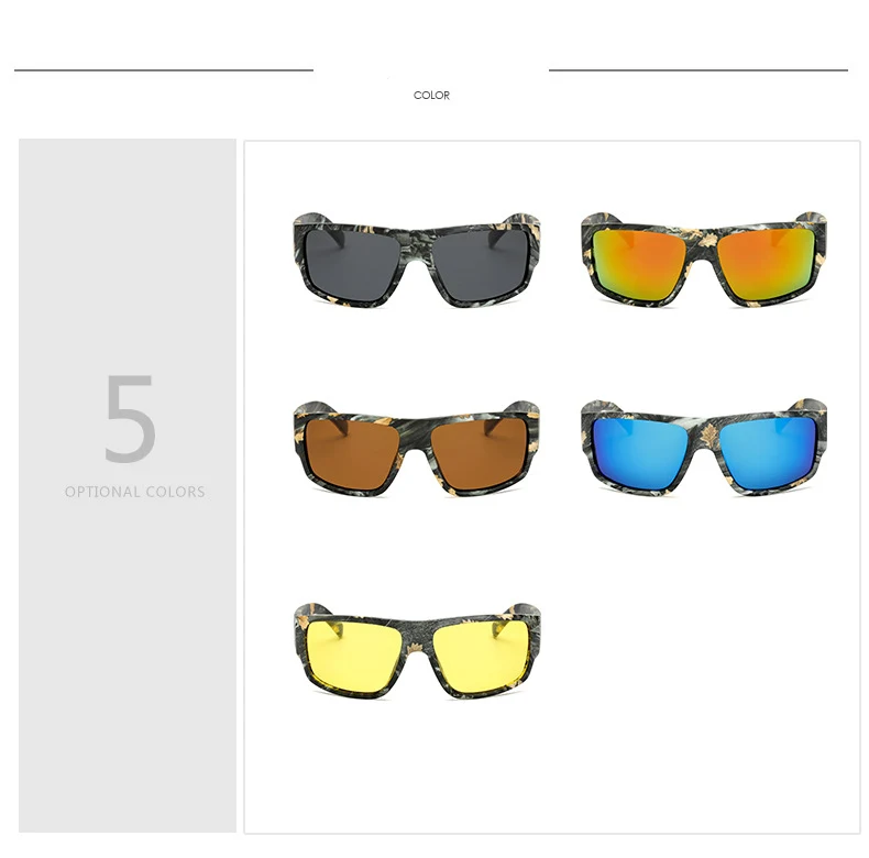 New polarized men's sunglasses UV400 square frame fashion ladies sunglasses classic brand design star sports driving sunglasses (2)