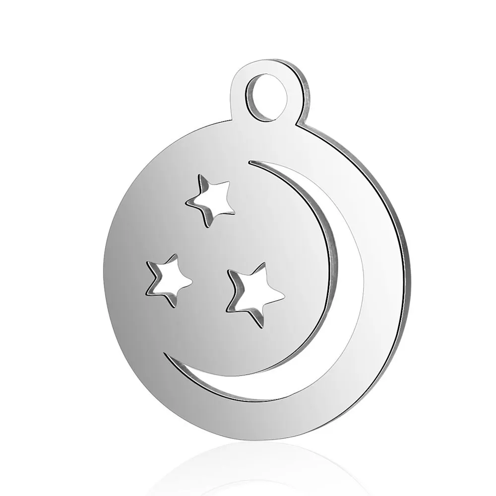 5pcs Moon Star Stainless Steel Charm High Polished Stainless Steel Moon Star Pendant for DIY Necklace Bracelet Jewelry Making
5pcs Moon Star Stainless Steel Charm High Polished Stainless Steel Moon Star Pendant for DIY Necklace Bracelet Jewelry Making