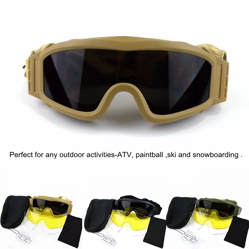 2019 Hot Sale 3 Lens Army Combat Airsoft Glasses Military Anti-Fog Tactical Goggles Protection Glasses For Wargame Protective
2019 Hot Sale 3 Lens Army Combat Airsoft Glasses Military Anti-Fog Tactical Goggles Protection Glasses For Wargame Protective