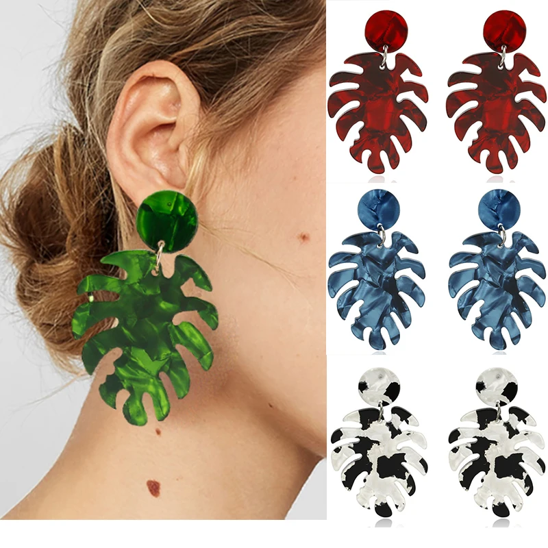 Personality Exaggerated Acrylic Leopard Earrings For Women 2019 New Big Leaf Jewelry Vintage Large Earrings Wholesale Gift
Personality Exaggerated Acrylic Leopard Earrings For Women 2019 New Big Leaf Jewelry Vintage Large Earrings Wholesale Gift