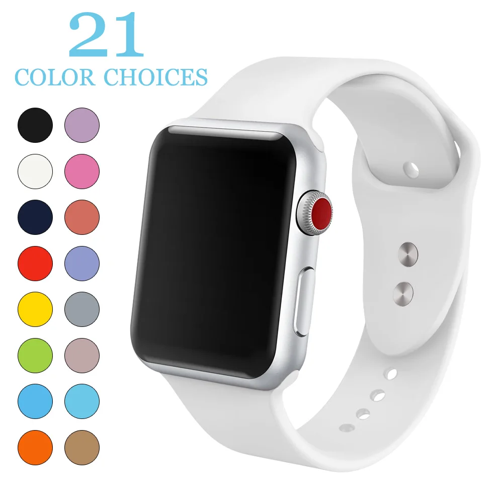 Hot Sell Sports Silicone Band For Apple Watch Series 4/3/2/1replace Bracelet Strap Watchstrap Watchband For Apple Watch 42 38mm
Hot Sell Sports Silicone Band For Apple Watch Series 4/3/2/1replace Bracelet Strap Watchstrap Watchband For Apple Watch 42 38mm
