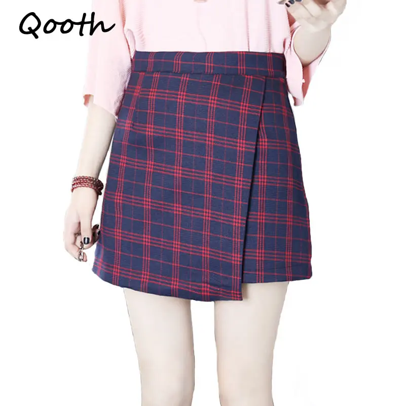 Qooth Preppy Style Mini Skirt Women Plaid Elegant Work Skort 2018 Spring Vintage New Brief High Waist Retro Short Skirt QH1012
Qooth Preppy Style Mini Skirt Women Plaid Elegant Work Skort 2018 Spring Vintage New Brief High Waist Retro Short Skirt QH1012