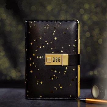 A6 Stars Password Leather Notebook Diary Student Sketchbook Notepad With Lock Lockable Planner School Office Supplies Gift
A6 Stars Password Leather Notebook Diary Student Sketchbook Notepad With Lock Lockable Planner School Office Supplies Gift