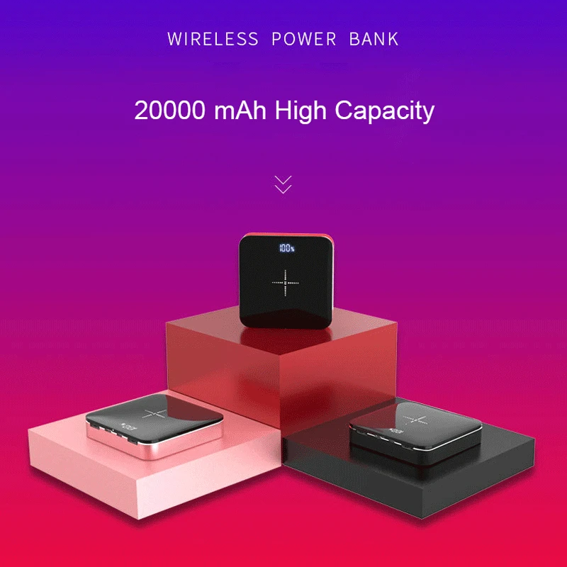 2019 QI Wireless Power Bank 20000mah Dual USB Output Pocket Portable Battery for iPhone xs max samsung s8 s9
2019 QI Wireless Power Bank 20000mah Dual USB Output Pocket Portable Battery for iPhone xs max samsung s8 s9