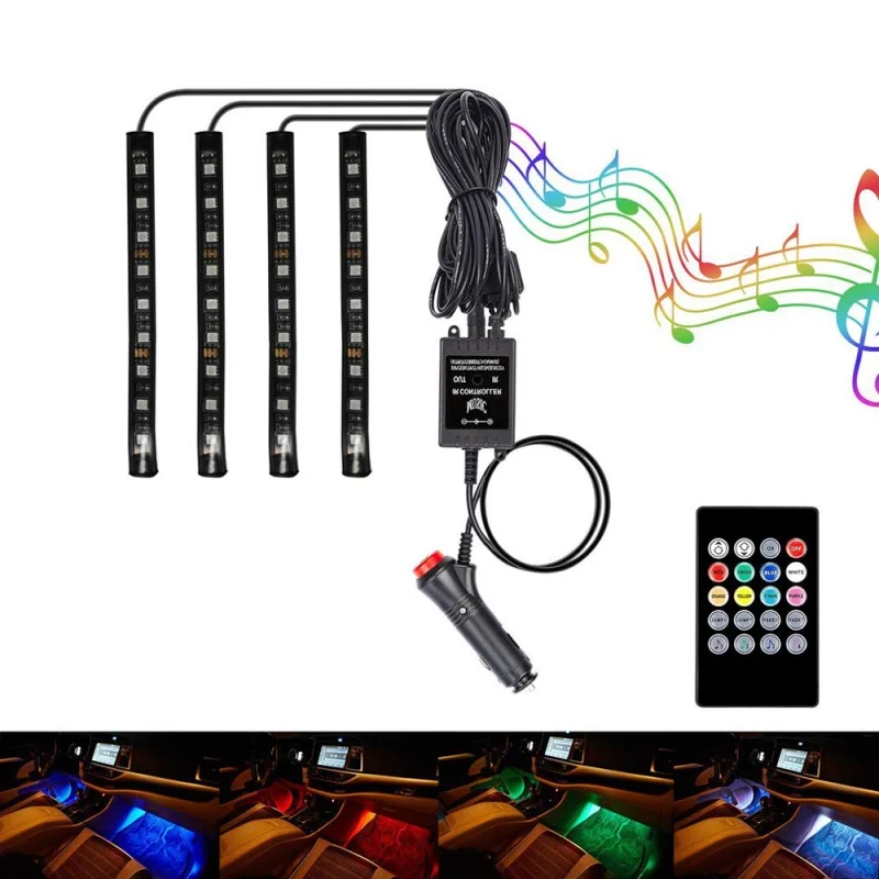 Car styling Decoration Light Wireless Remote/Voice Control Interior Floor Foot Cigarette LED Atmosphere RGB Neon Strip
Car styling Decoration Light Wireless Remote/Voice Control Interior Floor Foot Cigarette LED Atmosphere RGB Neon Strip