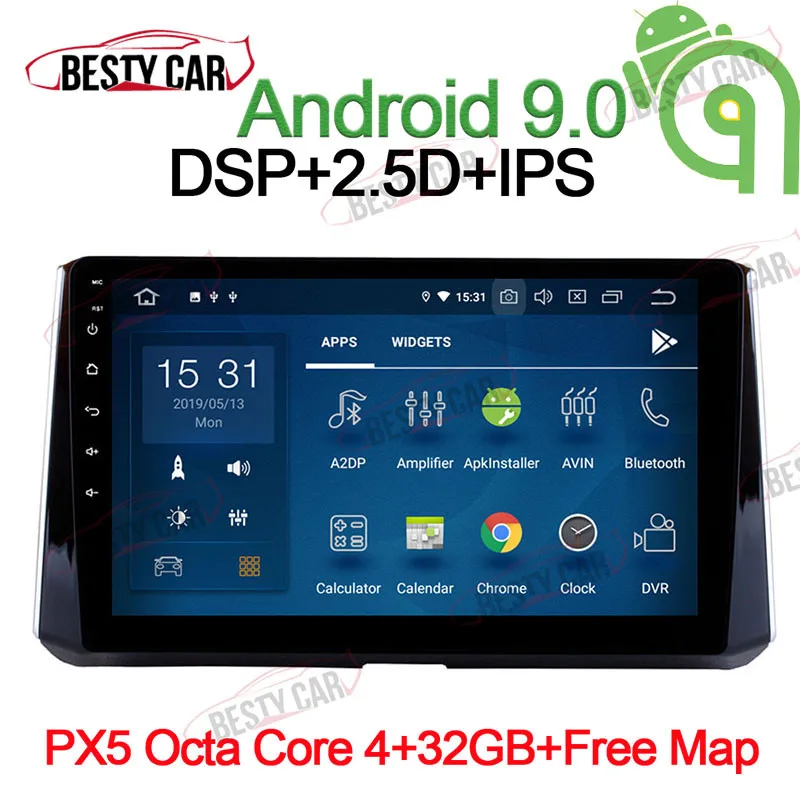 10.1" Android 9.0 Car Multimedia Player GPS Stereo for Toyota Corolla 2019 Navigation Head Unit Radio Audio DSP 2.5D+IPS
10.1" Android 9.0 Car Multimedia Player GPS Stereo for Toyota Corolla 2019 Navigation Head Unit Radio Audio DSP 2.5D+IPS