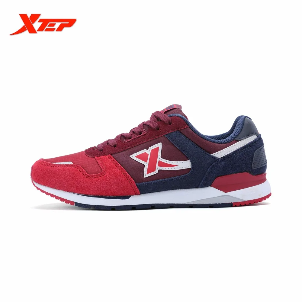Image XTEP Brand Men s Retro sports Shoes Light Leather Men Running Shoes Damping Runner Athletic Sneaker 985319325193
