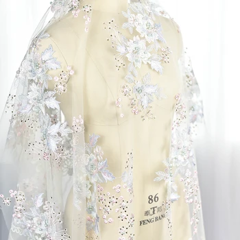 High grade embroidery, bead, diamond, lace, fabric, dress, children's clothing, handmade DIY material purple.
High grade embroidery, bead, diamond, lace, fabric, dress, children's clothing, handmade DIY material purple.
