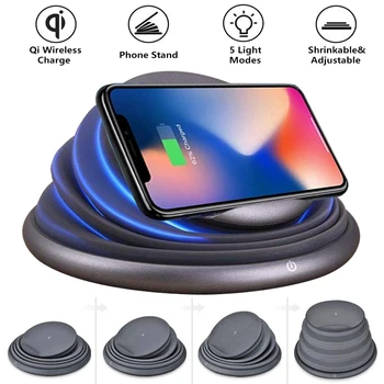 Foldable Qi Wireless Charger Stand with Night Light For iPhone X/8/8Plus Samsung S9/Note8/S8/S8Plus
Foldable Qi Wireless Charger Stand with Night Light For iPhone X/8/8Plus Samsung S9/Note8/S8/S8Plus