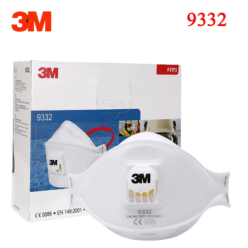 3M 9332 Folding Anti-particulate Matter mask Flat HeadWear Style Respirator With Exhalation Valve FFP3 Breath Health Protector
3M 9332 Folding Anti-particulate Matter mask Flat HeadWear Style Respirator With Exhalation Valve FFP3 Breath Health Protector