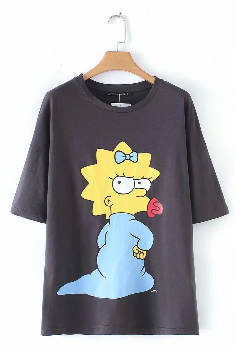 2019 Simpson cartoon Print Short Sleeve harajukuer zaraing vadiming sheining women t-shirt tshirt streetwear tops vintage
2019 Simpson cartoon Print Short Sleeve harajukuer zaraing vadiming sheining women t-shirt tshirt streetwear tops vintage