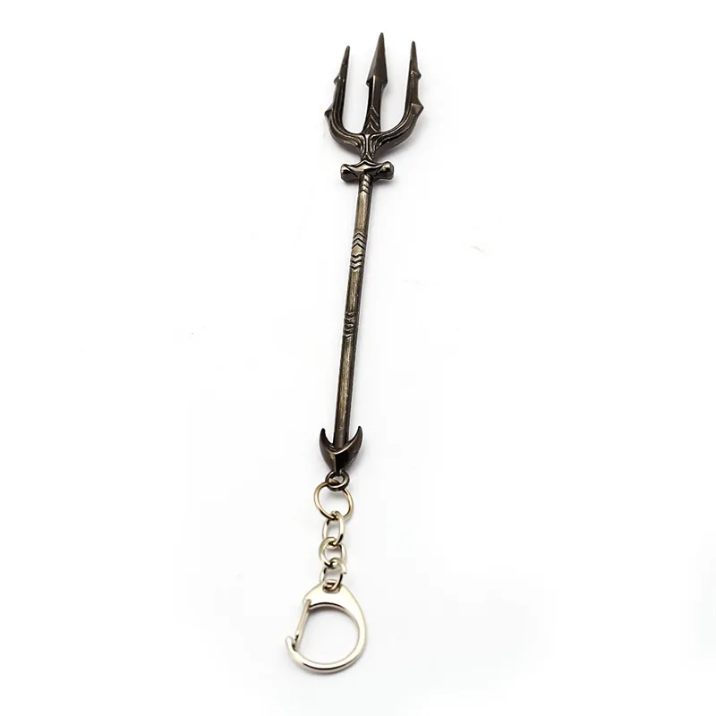 Moive Aquaman Weapon Keychain Metal Key Chain Key Ring Trident Chaveiro llaveros Men Women Gift Justice League Fans Toy Fashion
Moive Aquaman Weapon Keychain Metal Key Chain Key Ring Trident Chaveiro llaveros Men Women Gift Justice League Fans Toy Fashion