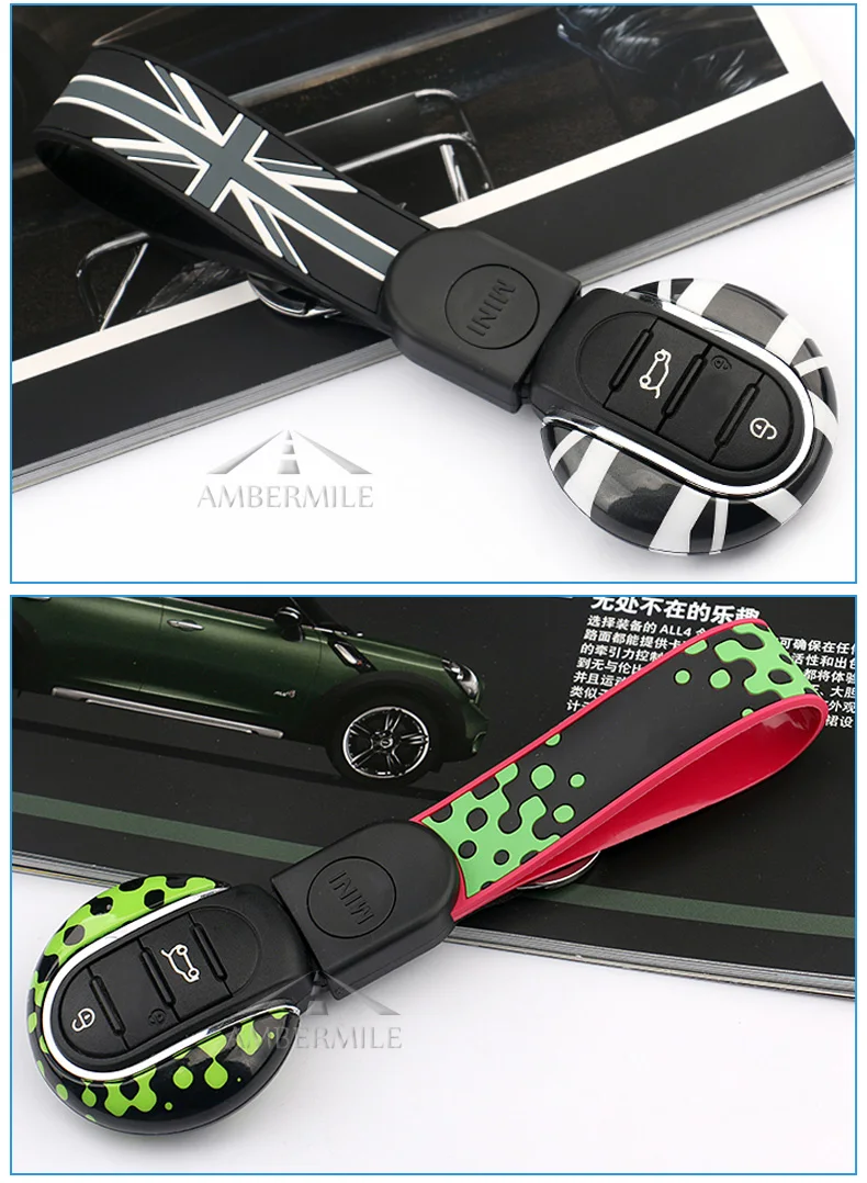 Car Key Shell Cover Protector Case Keychain for Mini Cooper JCW F57 F56 F55 F54 F60 Countryman Accessories Car Styling (7)