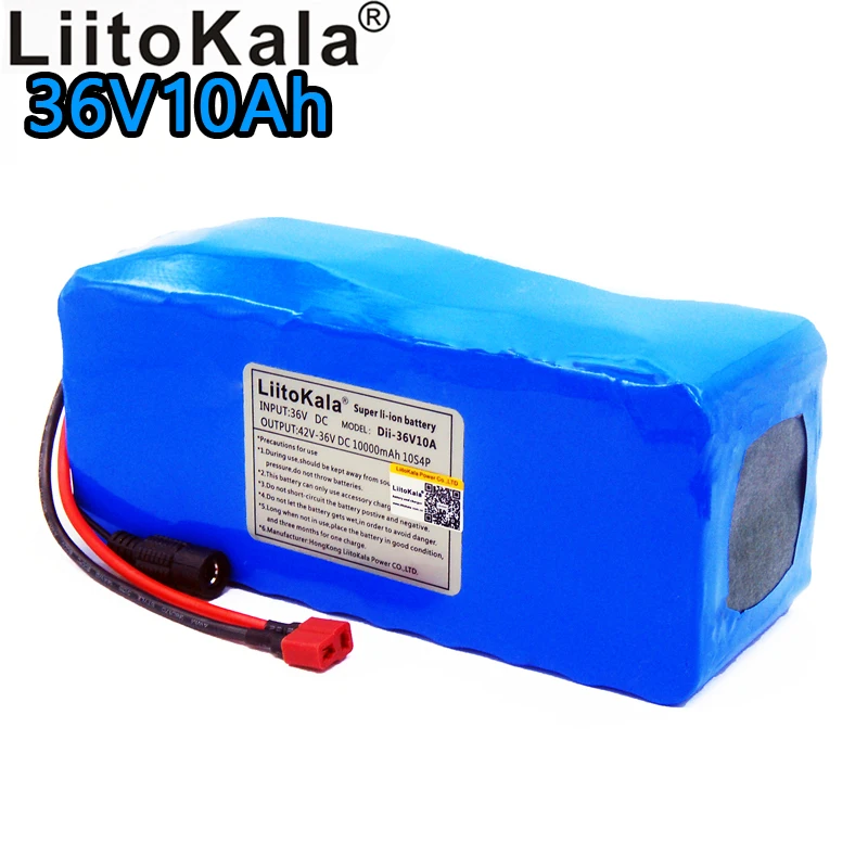 LiitoKala new 36V 10ah lithium battery pack 18650 li ion 42V 10000mAh 10s4p large capacity bms Electric bicycle power supply
LiitoKala new 36V 10ah lithium battery pack 18650 li ion 42V 10000mAh 10s4p large capacity bms Electric bicycle power supply
