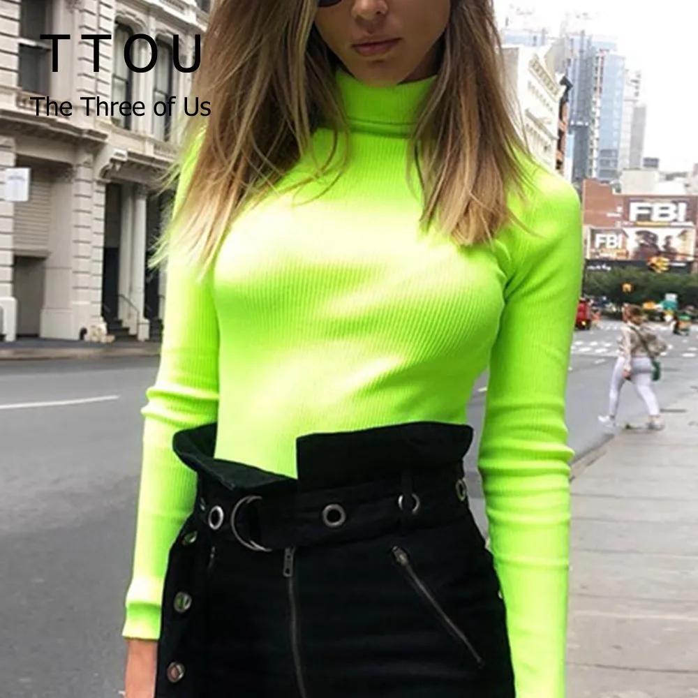 Autumn Spring Knitted Sweater Womens Turtuleneck Long Sleeve Clothing Casual Femme Pullovers Streetwear Neon Green Sweaters
Autumn Spring Knitted Sweater Womens Turtuleneck Long Sleeve Clothing Casual Femme Pullovers Streetwear Neon Green Sweaters