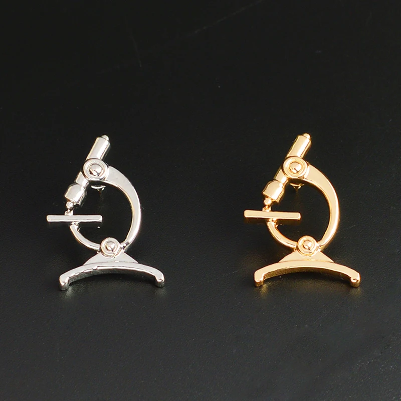 Gold Silver Microscope Brooch and Pin Metal Science Chemistry Scientific Instruments Brooch for Doctors Student Medical Jewelry
Gold Silver Microscope Brooch and Pin Metal Science Chemistry Scientific Instruments Brooch for Doctors Student Medical Jewelry