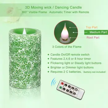 GiveU LED Flameless Clover Glass shaped Candle Lights with Remote Control Function and a Auto timer gift for girlfriend
GiveU LED Flameless Clover Glass shaped Candle Lights with Remote Control Function and a Auto timer gift for girlfriend