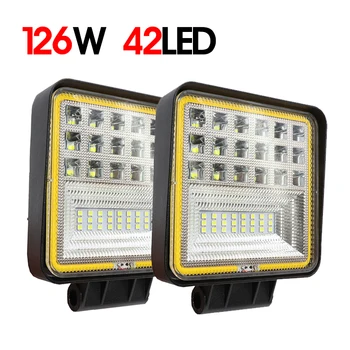 Pair 4 Inch Offroad LED Work Light Bar 126W 42LED Spot Combo Beam Spotlight For Jeep ATV UAZ SUV 4WD 4x4 Truck Tractor
Pair 4 Inch Offroad LED Work Light Bar 126W 42LED Spot Combo Beam Spotlight For Jeep ATV UAZ SUV 4WD 4x4 Truck Tractor