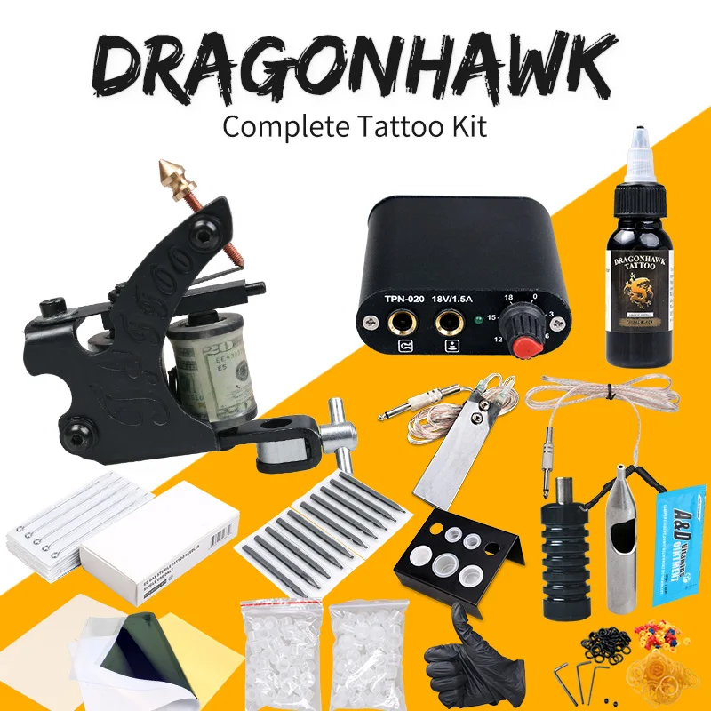 Complete Beginner Tattoo Kit Machine Guns Inks Needles Tattoo Power Supply D1036-1
Complete Beginner Tattoo Kit Machine Guns Inks Needles Tattoo Power Supply D1036-1