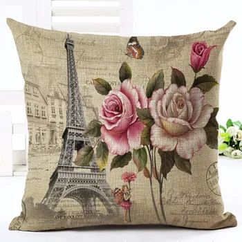 Vintage Style Flowers Printed Cushion Cover Eiffel Tower Decorative Sofa Throw Pillow Car Chair Home Decor Pillow Case Almofadas
Vintage Style Flowers Printed Cushion Cover Eiffel Tower Decorative Sofa Throw Pillow Car Chair Home Decor Pillow Case Almofadas