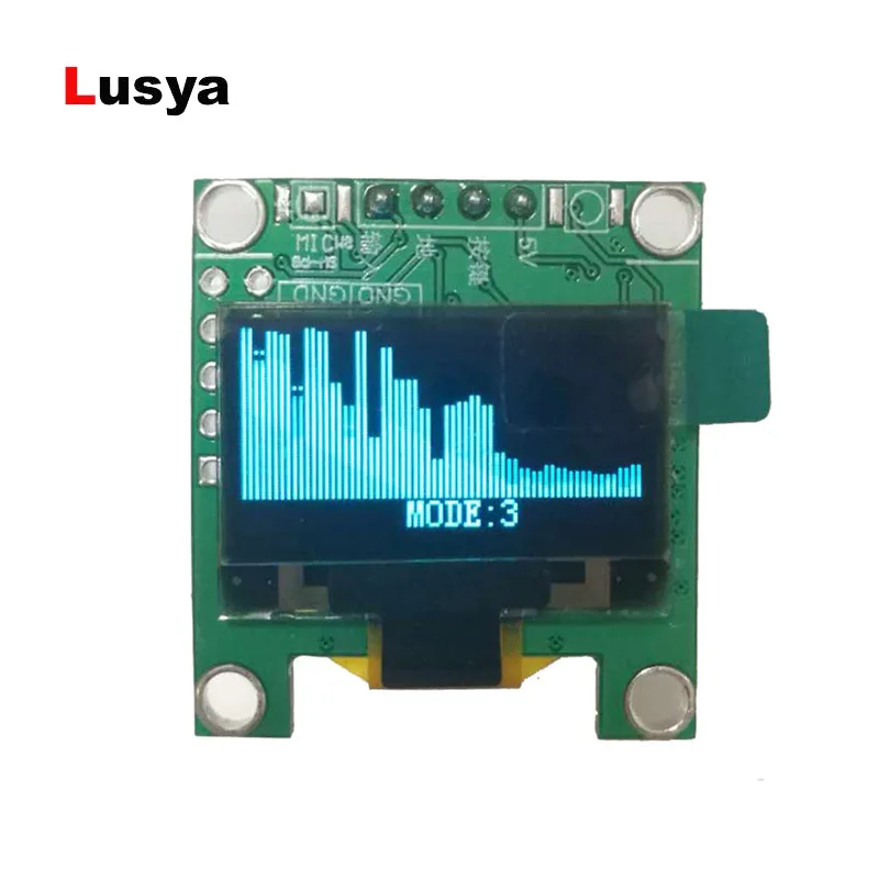 Мини 0 96 дюймовый OLED анализатор спектра музыки MP3 ПК усилитель индикатор уровня