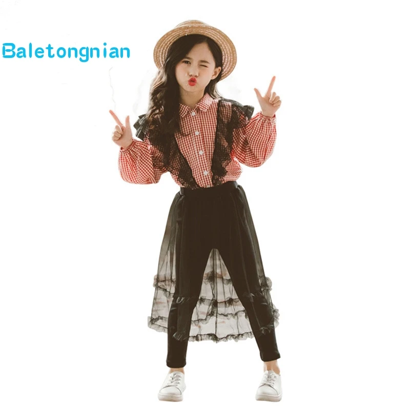 The Newest Style Children Clothing Sets Kids Girls Two Piece Set Jeans Shirts and Lace Skirt Pants Teenage Black Mesh Pants
The Newest Style Children Clothing Sets Kids Girls Two Piece Set Jeans Shirts and Lace Skirt Pants Teenage Black Mesh Pants