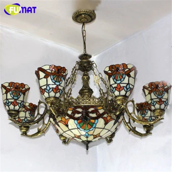FUMAT Stained Glass Chandelier European Vintage Glass Suspension Light Living Room Study Room Hanging Lamp Pendientes Lights
FUMAT Stained Glass Chandelier European Vintage Glass Suspension Light Living Room Study Room Hanging Lamp Pendientes Lights