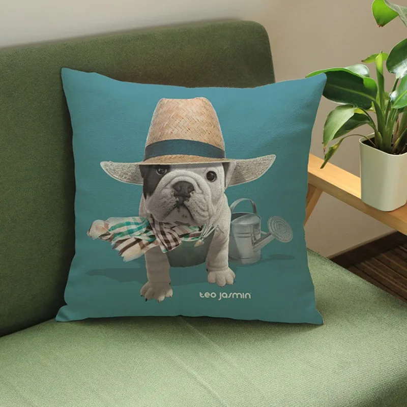 18 inches Square Throw Pillows Adorable Cute French Bulldog in Hats Cotton Linen Decorative Sofa Cushion Cover Pink Pillowcase
18 inches Square Throw Pillows Adorable Cute French Bulldog in Hats Cotton Linen Decorative Sofa Cushion Cover Pink Pillowcase