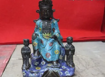 9 Tibet Temple Bronze Copper Cloisonne Two Boys fastdom GuanYin Kwan-Yin Statue
9 Tibet Temple Bronze Copper Cloisonne Two Boys fastdom GuanYin Kwan-Yin Statue