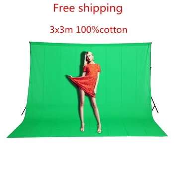 In stock 3x3M Solid color Backgrounds Green screen cotton Muslin background Photography backdrop lighting studio Chromakey CD15
In stock 3x3M Solid color Backgrounds Green screen cotton Muslin background Photography backdrop lighting studio Chromakey CD15