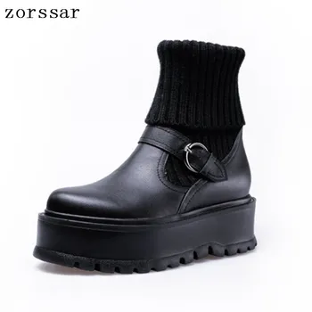 Zorssar Fashion Black Boots Women Heel Spring Autumn Lace-up Soft Leather Platform Shoes Woman Party Ankle Boots High Heels
Zorssar Fashion Black Boots Women Heel Spring Autumn Lace-up Soft Leather Platform Shoes Woman Party Ankle Boots High Heels