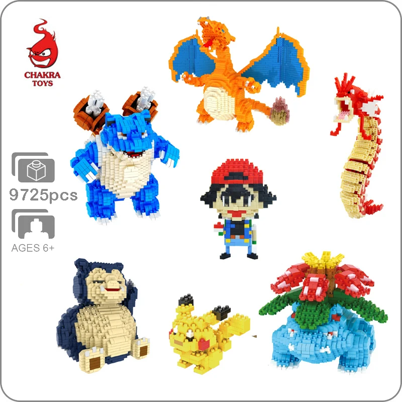 CKL Pocket Monster Pikachu Ash Team Venusaur Blastoise Charizard Snorlax Gyarados Diamond Mini Building Small Blocks Toy no Box
CKL Pocket Monster Pikachu Ash Team Venusaur Blastoise Charizard Snorlax Gyarados Diamond Mini Building Small Blocks Toy no Box