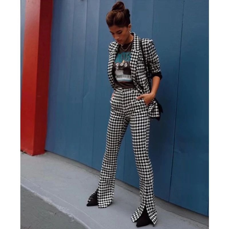 KLEEZY Party Set Female New Fashion Small Suit Geometric Club Jacket Split Pants Elegant Casual Two-Piece Women HL4152
KLEEZY Party Set Female New Fashion Small Suit Geometric Club Jacket Split Pants Elegant Casual Two-Piece Women HL4152