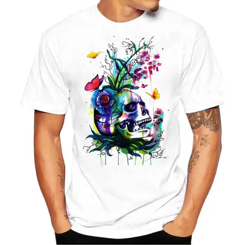 Dropshipping 2017 Men Fashion Floral Skull Design Short Sleeve T shirt Fantastic Printed Tops Casual Tees wholesale #EW
Dropshipping 2017 Men Fashion Floral Skull Design Short Sleeve T shirt Fantastic Printed Tops Casual Tees wholesale #EW