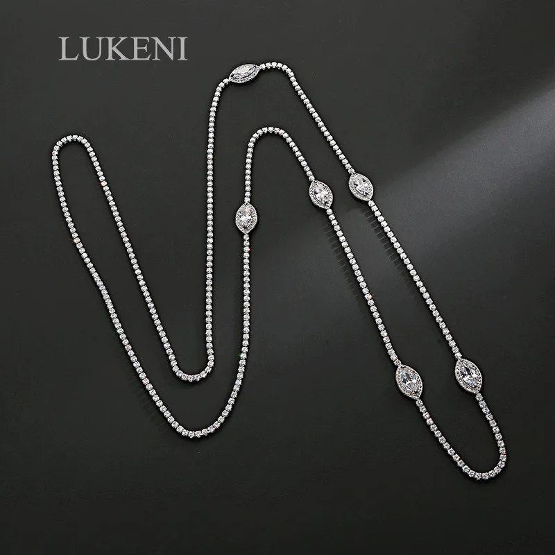 FXLRY Elegant White Micro Inlay AAA Cubic Zirconia Geometric Long Sweater Necklace Women 's Fashion Accessories Jewelry Necklace
FXLRY Elegant White Micro Inlay AAA Cubic Zirconia Geometric Long Sweater Necklace Women 's Fashion Accessories Jewelry Necklace