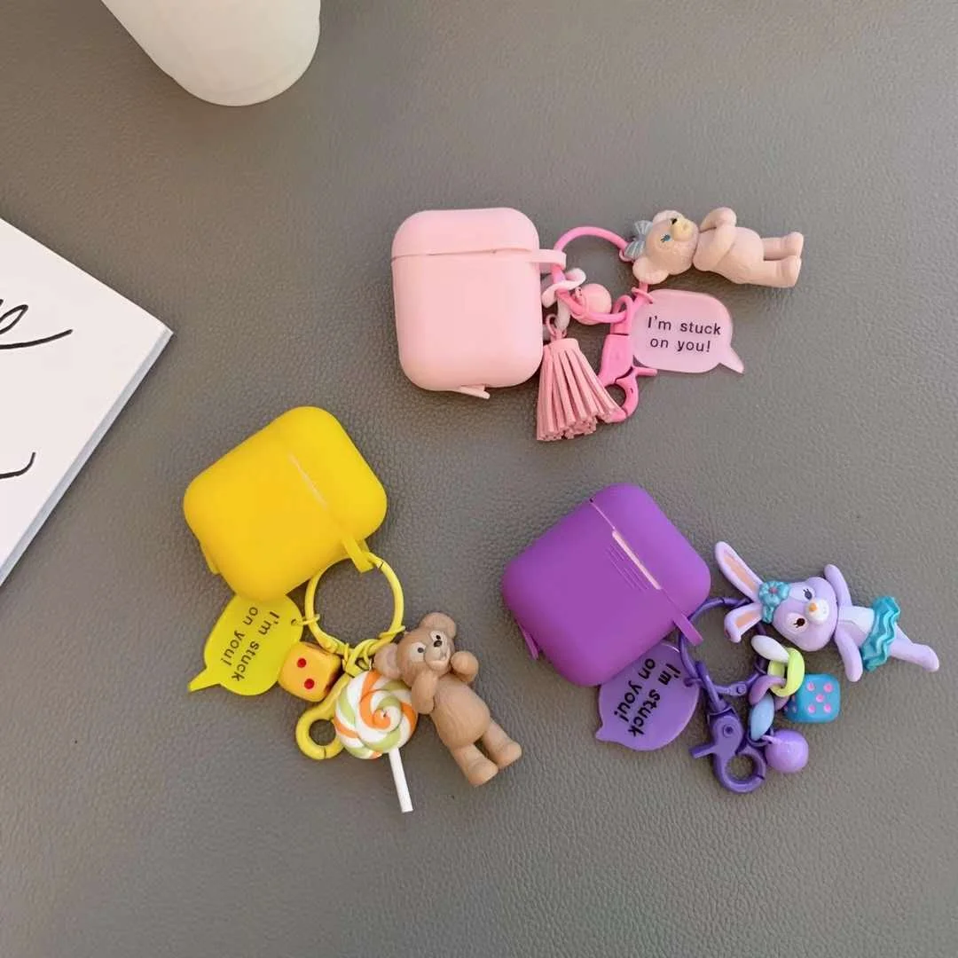 Cute bear rabbit apeach string for airpods headset soft bag universal mobile phone cartoon silicone storage box hook strap card
Cute bear rabbit apeach string for airpods headset soft bag universal mobile phone cartoon silicone storage box hook strap card