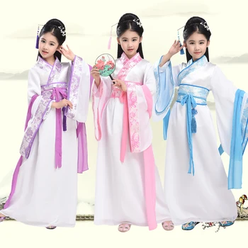 2018 Children Traditional Ancient Chinese Costume Silk Clothing Girls Hanfu Chinese Dance Costumes Kids Tang Fairy Dress DN2118
2018 Children Traditional Ancient Chinese Costume Silk Clothing Girls Hanfu Chinese Dance Costumes Kids Tang Fairy Dress DN2118
