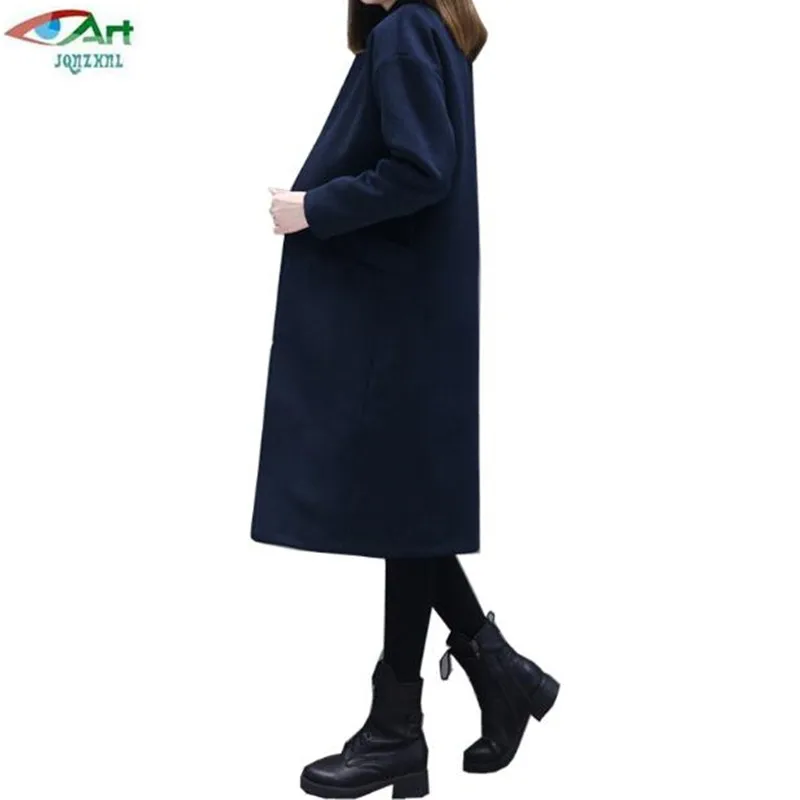 JQNZHNL 2019 Winter Navy Blue Woolen Jackets Female Large size Slim style Medium long Woolen Jacket Women Fashion Overcoat AS394
JQNZHNL 2019 Winter Navy Blue Woolen Jackets Female Large size Slim style Medium long Woolen Jacket Women Fashion Overcoat AS394