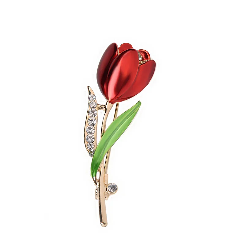 Utei Jewelry Elegant Coloured Painted Tulip Brooch Fancy Gold Color Alloy Enamel Flower Gift Broach Pin Mother's Day Gift
Utei Jewelry Elegant Coloured Painted Tulip Brooch Fancy Gold Color Alloy Enamel Flower Gift Broach Pin Mother's Day Gift
