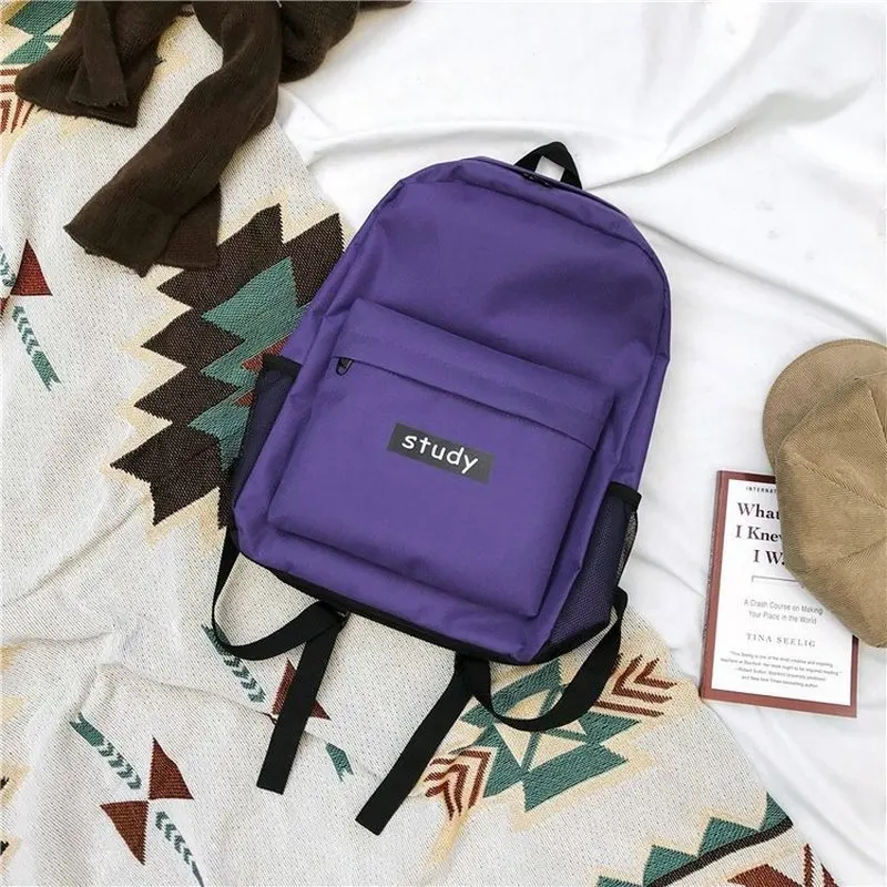 2019 Nylon Teen Backpack Women School Bag for Girls Teenage Student Casual College Bagpack Big Youth Backbag Black Purple Letter
2019 Nylon Teen Backpack Women School Bag for Girls Teenage Student Casual College Bagpack Big Youth Backbag Black Purple Letter