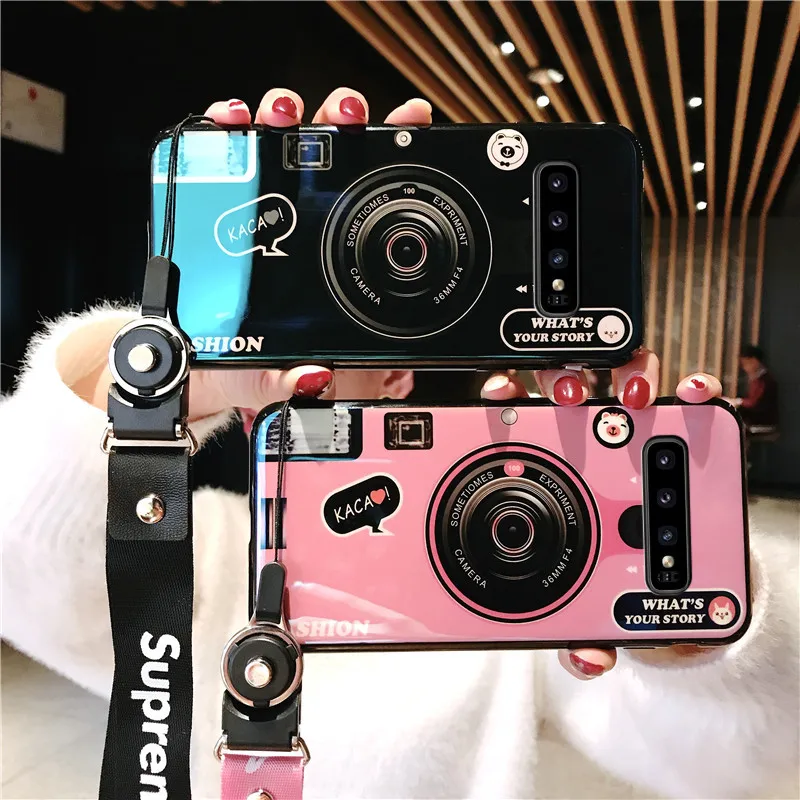 Blu-ray camera Pattern Phone Case For samsung galaxy s7 s8 s9 s10 plus note 8 9 A80 A90 case with Long Strap
Blu-ray camera Pattern Phone Case For samsung galaxy s7 s8 s9 s10 plus note 8 9 A80 A90 case with Long Strap