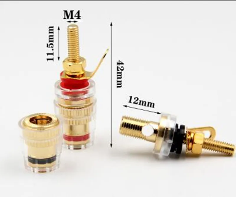 2pcs M4*42mm Amplifier Speaker Acoustic Crystal Terminal Speaker Terminal Banana plugs and sockets M4*42mm
2pcs M4*42mm Amplifier Speaker Acoustic Crystal Terminal Speaker Terminal Banana plugs and sockets M4*42mm