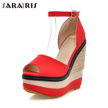 SARAIRIS New Hot Sale High Platform Sandals Women 2019 Summer mixed-color High Heels Women Straw Shoes Woman Wedges
SARAIRIS New Hot Sale High Platform Sandals Women 2019 Summer mixed-color High Heels Women Straw Shoes Woman Wedges