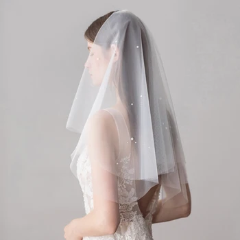 Ivory Pearl Wedding Veils Wedding Bridal Hair Accessories Cut Edge Bridal Veil with Comb Bride Mantilla Wedding Veil
Ivory Pearl Wedding Veils Wedding Bridal Hair Accessories Cut Edge Bridal Veil with Comb Bride Mantilla Wedding Veil