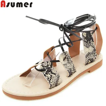 ASUMER plus size 34-48 new summer sandals lace up flat with ladies shoes comfortable gladiator sandals women 2020 cross tied
ASUMER plus size 34-48 new summer sandals lace up flat with ladies shoes comfortable gladiator sandals women 2020 cross tied